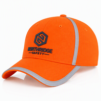 Casquette de sécurité réfléchissante personnalisée en sergé 6 panneaux, haute visibilité, orange fluorescent, imperméable, vêtements de travail, logo d'entreprise, vente en gros B2B