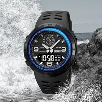 Montre de sport numérique pour homme avec alarme lumineuse résistante à l'eau, chronomètre, bracelet en silicone, boîtier en alliage, design luxueux