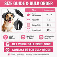 OEM&ODM Vente en gros Cache-oreilles pour chiens anti-bruit pour feux d'artifice et grondements, Casques anti-bruit pour chiens respirants et lavables
