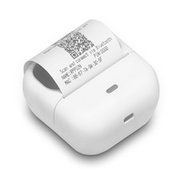 Imprimante d'étiquettes thermiques sans encre portable mini 58 mm personnalisable avec Bluetooth