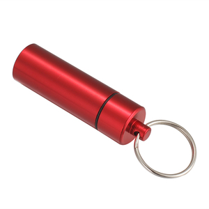Khuyến Mại Mini Nhôm Thuốc Hộp Container Trọng Lượng Nhẹ Cổ Điển Phong Cách Kim Loại Keychain Không Thấm Nước Xách Tay Thuốc Móc Khóa - Product Image 2