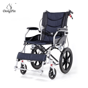 Fauteuil roulant manuel en alliage d'aluminium noir Dongpin pour personnes handicapées, dispositif d'assistance léger et portable pour personnes âgées - Product Image 1