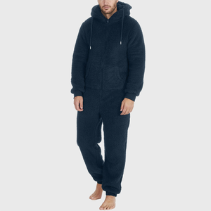 Winter Warm Teddy Fleece Pajamas for <strong>Men</strong> Plush Zipper <strong>Onesie</strong> <strong>Fluffy</strong> Hooded Sleepwear One Piece Sleep Lounge Pajama Jumpsuits - Product Image 4