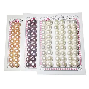 Wholesale loose pearls 4A 7mm 8mm 9mm 10mm button round natural freshwater pearl for jewelry