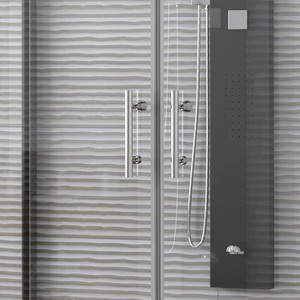 K3-SALOON Modello Completo per Soggiorno Cabina Doccia a Doppia Porta 3 Lati 70x95x70 per Spazi Ristretti - Product Image 6