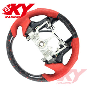 พวงมาลัยคาร์บอนไฟเบอร์สไตล์สปอร์ตแบบกำหนดเองสำหรับ TOYOTA Land Cruiser รุ่นที่ 4 Tundra Prado Tacoma อุปกรณ์ตกแต่งภายในรถยนต์ - Product Image 3