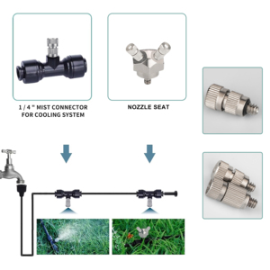 Có thể điều chỉnh 360 độ °   Bộ tưới nhỏ giọt bằng đồng thau, hệ thống phun sương tưới cây cho sân vườn và cây trồng trong nhà - Product Image 4