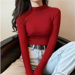 Pull en tricot pour femme, nouveau style automne/hiver, chemise à col roulé fin et élégant - Product Image 5