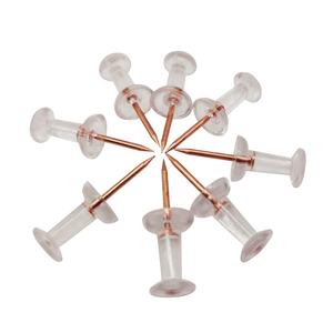 215 pièces/boîte en plastique, épingles à tableau en liège pour usage quotidien à la maison, épingles à tableau en plastique transparentes, nouveauté, épingles à tête dorée standard - Product Image 2