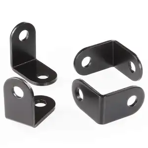 L Shaped Right Angle Bracket 26 x 16mm Black Fastener Support Corner Connection Fastening Chair Wood Window Fur