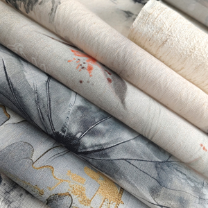 In rèm cửa vải lanh pha trộn ánh sáng Lọc 210gsm in kỹ thuật số tùy chỉnh mô hình hoa phi rèm vải - Product Image 4