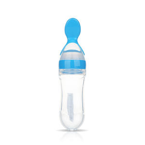 Bouteille d'alimentation en Silicone avec cuillère, pour bébé, supplément alimentaire, riz, céréales, cuillère à presser, Gel de silice, ml - Product Image 2