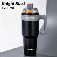 Tasse isotherme sous vide en acier inoxydable grande capacité avec revêtement céramique, maintien au froid 12-24h, portable, cadeau idéal pour la voiture