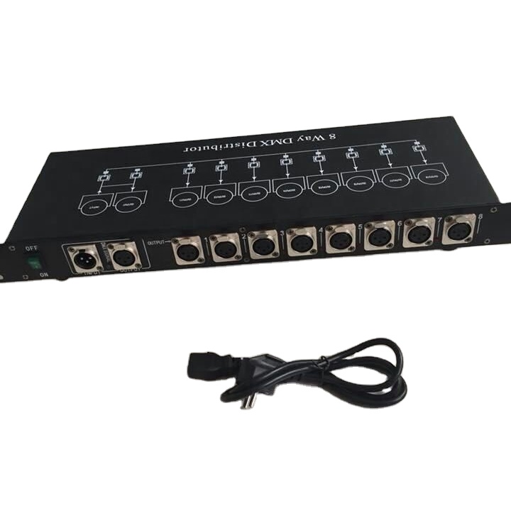 8 Way Optical Isolation Dmx Splitter Amplifier Distribution ST-8