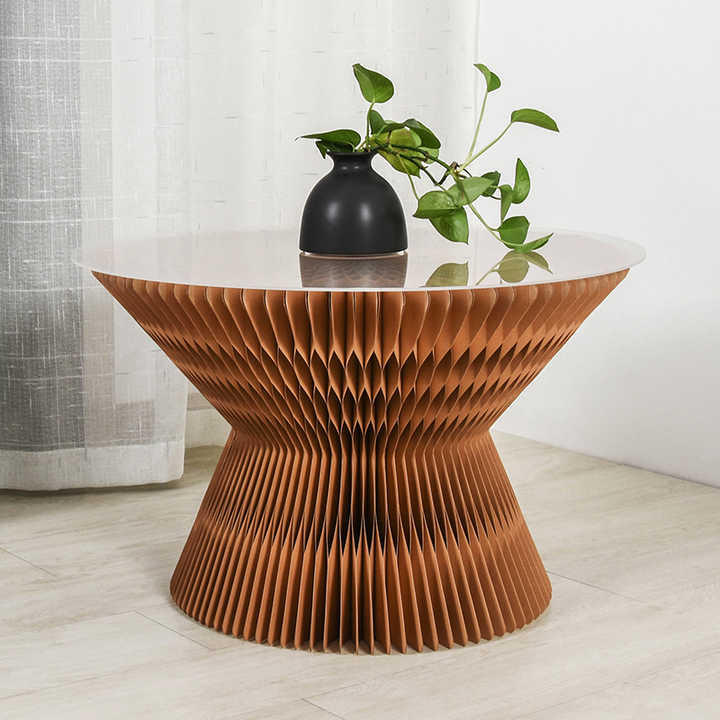 Coffee Table Coffee Negotiation Table Folding Organ Paper Table Design Hourglass Paper Modern Original Home Furniture Foldable
