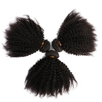 Lot de Cheveux Humains Vierges Brésiliens Crépus Bouclés Afro Économiques, Extensions 100% Cheveux Naturels 4a 4b 4c pour Femmes Noires