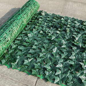 Clôture en feuilles artificielles vert foncé en plastique, prix d'usine, utilisée pour la décoration de balcon, cour, patio, jardin - Product Image 6