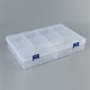 Grote Dubbele-Knop 10 Slots Onderdelen Doos Multi-Functionele Verwijderbare Puin Opslag Transparante Plastic Doos - Product Image 6