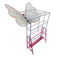 Chaise suspendue papillon en fibre de verre et acier, capacité 500 kg, équipement de jeux populaire pour intérieur/extérieur