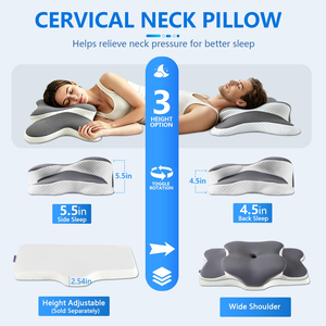 Oreiller Confortable en Mousse à Mémoire de Forme, Vente Chaude, Autres Fonctions, Oreiller Orthopédique Cervical en Mousse à Mémoire de Forme pour Dormir - Product Image 2