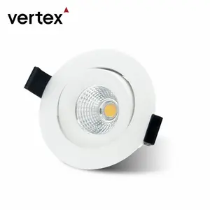 Ip44 CE SAA hotel plaster in down lights ceiling anti glare cob downlight adjustable recessed led downlight trimless