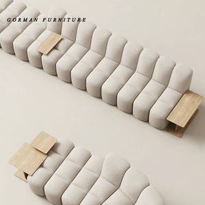 مصمم غرفة المعيشة مجموعة مجانية من وحدات صغيرة أريكة أفعوانية فندق فيلا على شكل S أريكة مريحة - Product Image 3