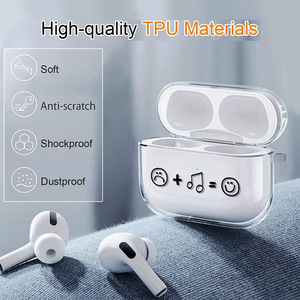 Cho AirPods 4 dễ thương graffiti tai nghe mềm trường hợp bảo vệ bìa cho AirPods Pro 2 3 TPU trong suốt chống thả trường hợp - Product Image 4