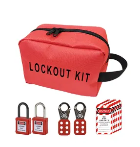 Red Safety Lockout Bag Unfilled PERSONAL LOCKOUT KIT Hand Bag Professional Lockout Tagout Kit