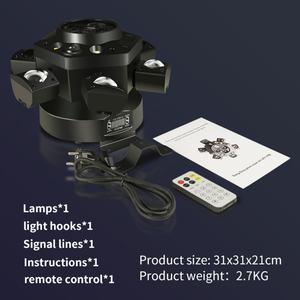 AICPOSE Fabricante Chino, Luz Móvil de Cabeza LED de 6 Cabezas, 10x10w RGBW, Control DMX512, AC 100-240V, para DJ y Escenario, IP20, Ra80 - Product Image 4