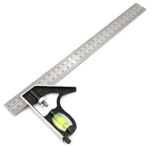 Herramienta de medición civil cuadrada de ángulo de combinación de movimiento horizontal de acero inoxidable, <span class=keywords><strong>regla</strong></span> recta ajustable de 300MM - Product Image 3