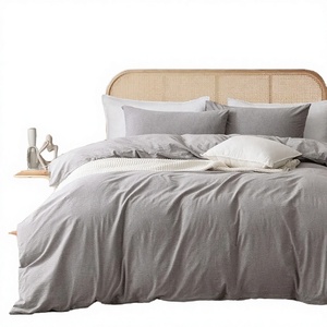 Ensemble de draps plats en tissu polyester 200TC de qualité hôtelière, couleur unie, tissage simple, écologique, de haute qualité, doux, pour toutes les saisons - Product Image 3
