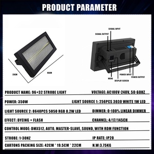 Luce anti-stroboscopica a LED 350W-4/17/145CH RGB DMX512 IP33 dimmerabile 1-30Hz per spettacoli dal vivo/KTV/eventi - Product Image 5