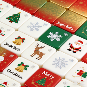 Tapete de Mahjong Personalizado 33x33 Oh My Min <span class=keywords><strong>Serengeti</strong></span>, Pedido Mínimo 1, Verde, Rosa, Turquesa Tropical, Jungla, Monos, Tigres, Americano - Product Image 6