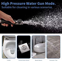 Pommeau de Douche Économiseur d'Eau Portable à Haute Pression 5 Modes avec Filtre ABS, Effet Pluie, Robinet Diverteur à Sortie Unique pour Salle de Bain