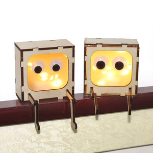 Kit de bricolage en bois pour veilleuse de dessin animé, jouet d'expérimentation scientifique pour enfants, cadeau éducatif STEAM, 4-6 ans, alimenté par piles - Product Image 2