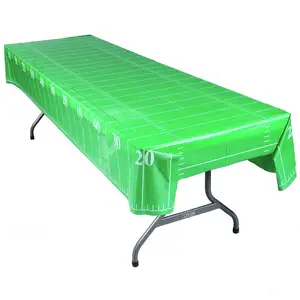 Wholesale Direct Sales Reusable Plastic Table Cloth for Weddings 54"*108" with Nice Printing Colors