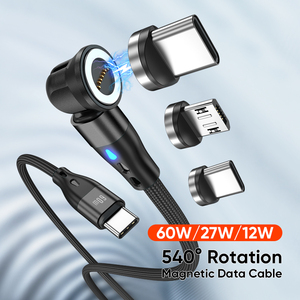 Pd60w 100W 6 Trong 1 USB C Để Loại C 540 Cáp Từ Tính Sạc Cáp Nam Châm Cáp Dữ Liệu 1M 2M Cho Tất Cả Các Điện Thoại Máy Tính Xách Tay - Product Image 2