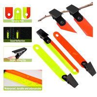 Accessoires de chasse et de randonnée professionnels pour l'extérieur Marqueur de suivi d'itinéraire de sentier réfléchissant à haute visibilité avec clip