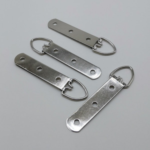Silver 711 Hanging <b>Hook</b> Stainless Steel Rectangle Three Hole Long <b>Hook</b> <b>For</b> <b>Wall</b> Door Storage Organization - Product Image 3