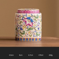 Pot à café carré en céramique émaillée de luxe léger avec motif coloré pour les fêtes