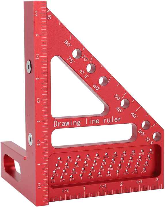 Woodworking Square Layout Protractor Miter Triangular Ruler Aluminum ...