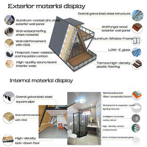 Casa Triangular Prefabricada Portátil para Chalet de Esquí, Cabaña de Luna de Miel, Retiro en la Montaña, Villa en la Cima de la Montaña - Product Image 3