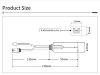 Alimentation électrique Gigabit 100Mbps Ethernet RJ45 Standard 48V vers Type-C 5V 3A POE Splitter Adapter Network Switters