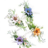 Bunga Kain Buatan, Boutonniere, Corsage Pergelangan Tangan, Aksesoris Pernikahan Pengantin Pria & Wanita