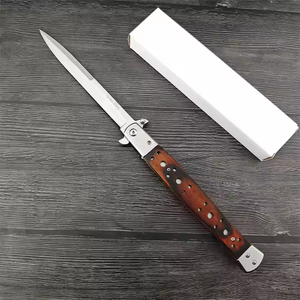 Coltello Pieghevole con Manico in Legno, Lama 440C, per Campeggio, Caccia, Autodifesa, Escursionismo, Sopravvivenza, Regalo EDC - Product Image 4
