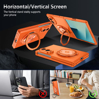 Para Samsung Galaxy Z Fold 8 Wide 7 6 5 360 °   Funda Plegable para PC con Anillo Magnético, Tacto Suave, Protección Completa a Prueba de Golpes