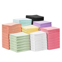Bavoirs dentaires jetables imperméables pour patients, serviettes de tatouage et de perçage, serviettes en papier 3 plis pour tatouage, rouge sang, pour usage dentaire
