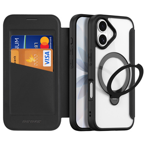 Card pack magnetic <b>phone</b> case suitable for iPhone 17 <b>phone</b> case magnetic bracket flip cover transparent all inclusive - Product Image 1