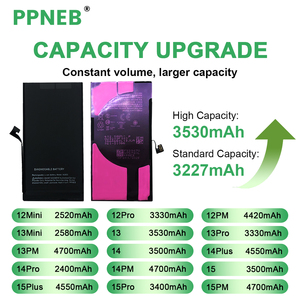 แบตเตอรี่โทรศัพท์มือถือสำหรับซ่อมแซมจากโรงงาน ไม่ต้องเชื่อม สำหรับ <span class=keywords><strong>iPhone</strong></span> แสดงผลสุขภาพแบตเตอรี่ 100% สำหรับ <span class=keywords><strong>iPhone</strong></span> 13 รับประกัน 18 เดือน - Product Image 5