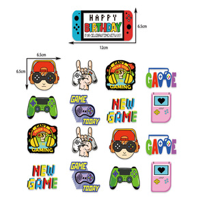 Artículos para Fiesta de <span class=keywords><strong>Cumpleaños</strong></span> de Niño, Kit de Decoración para Fiesta de Videojuegos, Pancarta de Juego, Adornos para Cupcakes, Globo de Aluminio - Product Image 5